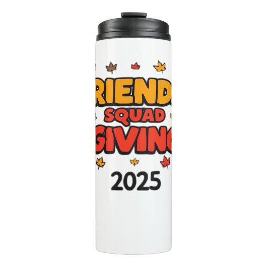 Freundschaft Squad geben Herbst 2025 dankbar Thermosbecher (Vorderseite)