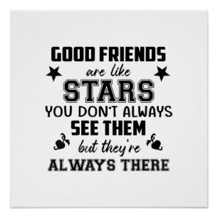 Freundschaft T-Shirt Zitat Guter Freund Wie Ein St Poster