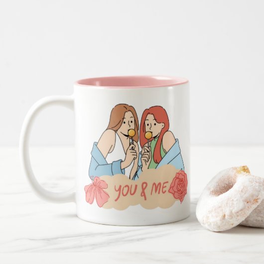 Freundschaft Tasse Kaffee - Besties Forever (Mit Donut)