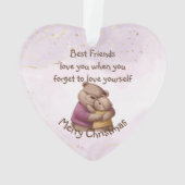 Freundschaft Teddy Bären Liebe Sie Inspiration Ornament (Rückseite)