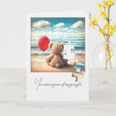 Freundschaft Teddy Bear Jigsaw Puzzle Karte (Gelbe Blume)