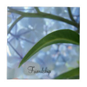 Freundschaft Tile Art Blue Floral Hydrangea Blume Fliese (Vorderseite)