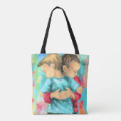 Freundschaft Tote Bag Kinder umarmt Tasche (Rückseite)