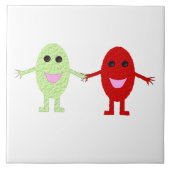 Freundschaft Trauben Tile Fliese (Vorderseite)