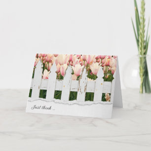 Freundschaft Tulips und alter Zaun Karte