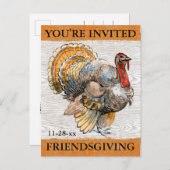 Freundschaft Türkei Rustikales Erntedank Abendesse Einladungspostkarte (Vorne/Hinten)