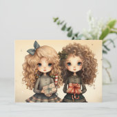 Freundschaft und Hoffnung: Ein Weihnachtssegen Feiertagskarte (Stehend Vorderseite)