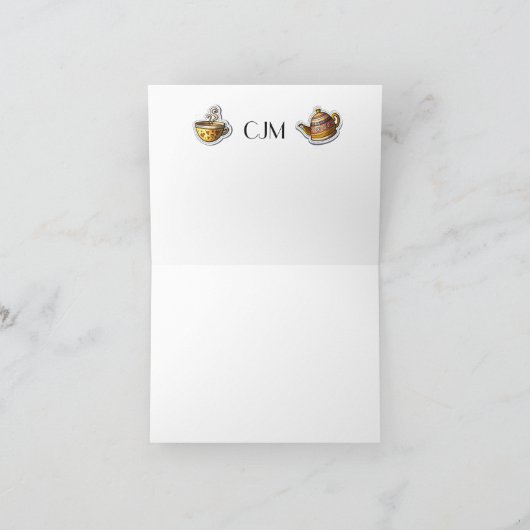 Freundschaft und Teeservice Dankeskarte (Innenseite)