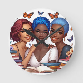 Freundschaft und Worte Runde Wanduhr