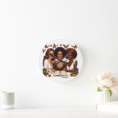 Freundschaft und Worte Runde Wanduhr (Zuhause)