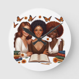 Freundschaft und Worte Runde Wanduhr