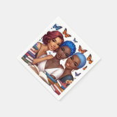 Freundschaft und Worte Serviette (Ecke)