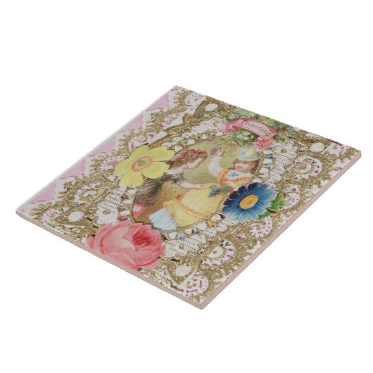 Freundschaft, Valentine Card, c.1870 (Farbe litho Fliese (Seite)