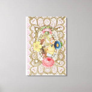 Freundschaft, Valentine Card, c.1870 (Farbe litho Leinwanddruck