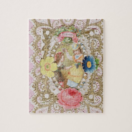 Freundschaft, Valentinsgrußkarte, c.1870 Puzzle (Vertikal)