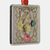 Freundschaft, Valentinsgrußkarte, c.1870 Silbernes Ornament (Rechts)