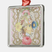 Freundschaft, Valentinsgrußkarte, c.1870 Silbernes Ornament (Links)