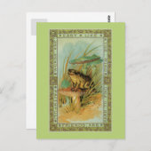 Freundschaft, Viktorianischer Frosch (Kröte), Roll Postkarte (Vorne/Hinten)