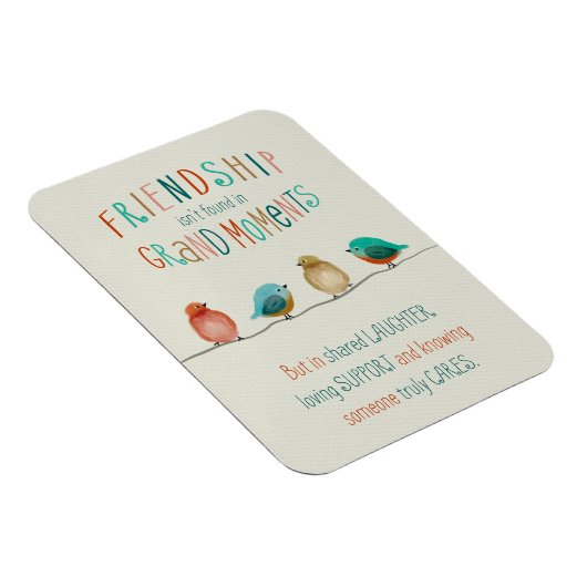 Freundschaft Vögel Geteiltes Lachen und Unterstütz Magnet (Rechte Seite)