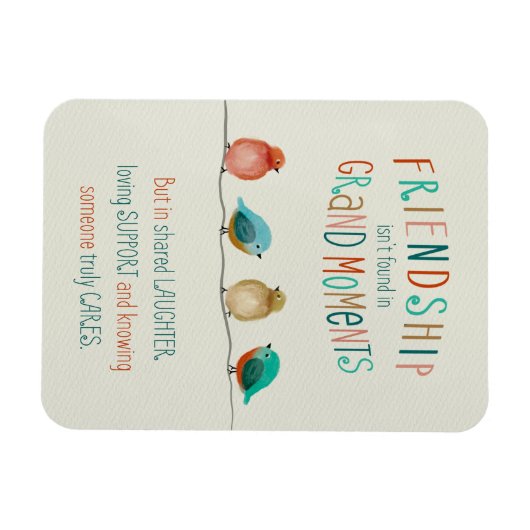 Freundschaft Vögel Geteiltes Lachen und Unterstütz Magnet (Horizontal)