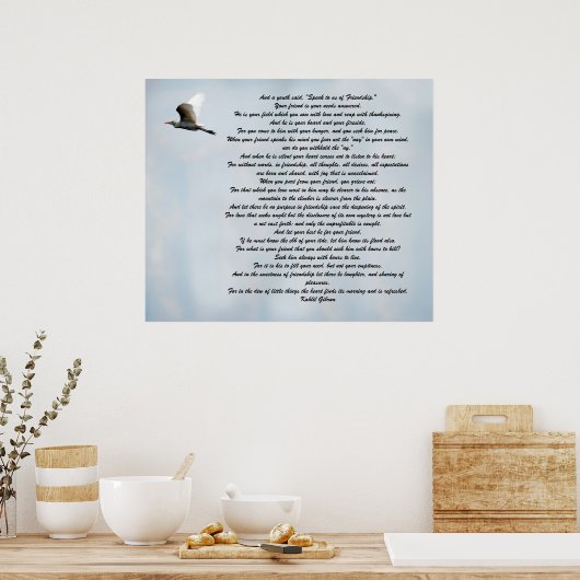 Freundschaft von Kahlil Gibran Poster (Küche)