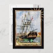 Freundschaft von Salem, Massachusetts Postkarte (Vorne/Hinten)