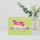 'Freundschaft wärmt das Herz' Postkarte (Stehend Vorderseite)