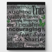 Freundschaft Word Art Fotoplatte (Vorderseite)