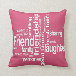 Freundschaft Word Art Square Pillow Kissen