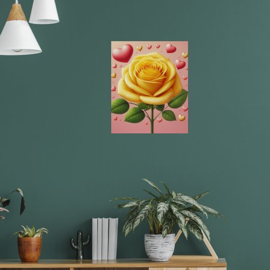 Freundschaft Yellow Rose Poster (Wohnzimmer 1)