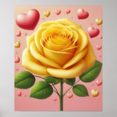 Freundschaft Yellow Rose Poster (Vorne)