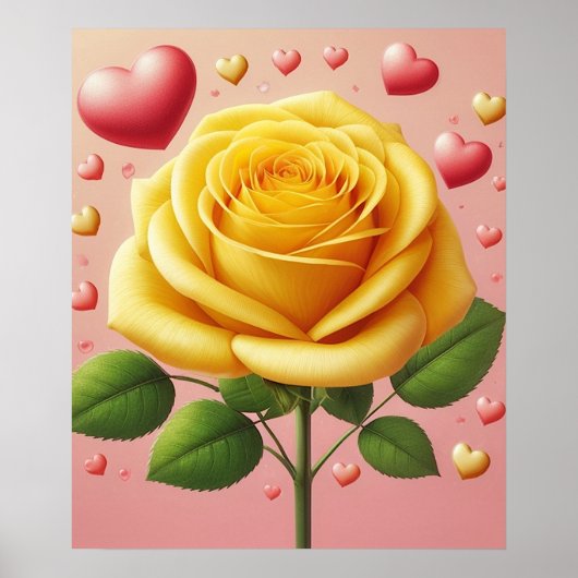 Freundschaft Yellow Rose Poster (Vorne)