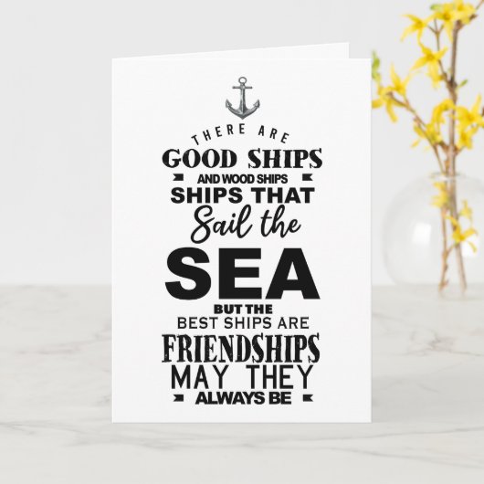 Freundschaft zitieren gute Schiffe besten Jahresta Karte (Gelbe Blume)