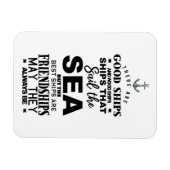 Freundschaft zitieren gute Schiffe besten Jahresta Magnet (Horizontal)