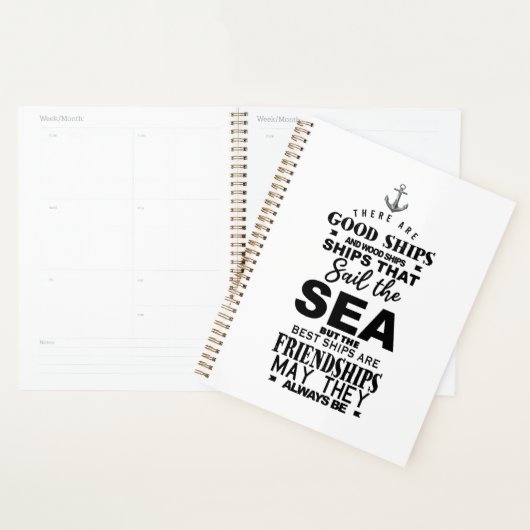 Freundschaft zitieren gute Schiffe besten Jahresta Planer (Anzeige)