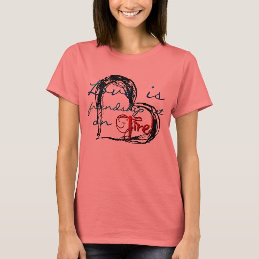 Freundschaft zum Feuer T-Shirt (Vorderseite)