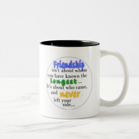 Freundschaft Zweifarbige Tasse (Rechts)