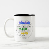 Freundschaft Zweifarbige Tasse (Links)