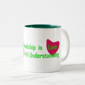 Freundschaft Zweifarbige Tasse (VorderseiteRechts)