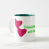 Freundschaft Zweifarbige Tasse (Vorderseite Links)