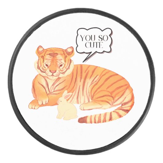 Freundschaft zwischen Tiger und Bunny - Süße Tier Eishockey Puck (Vorderseite)