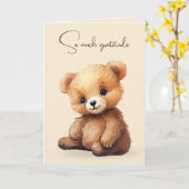 Freundschaft zwischen Wasserfarbe und Teddy Bear Karte (Gelbe Blume)