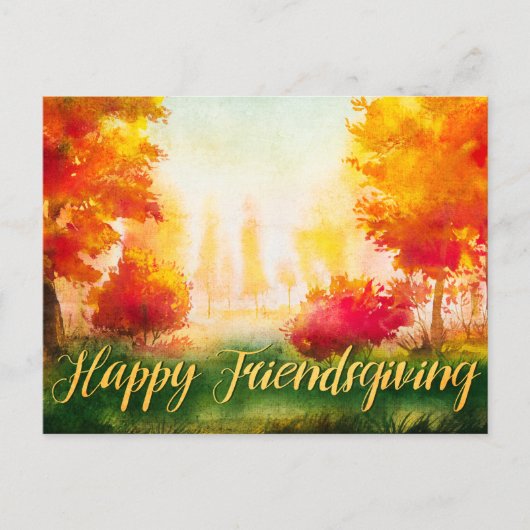 Freundschaften Gruß Herbst Herbst Postkarte (Vorderseite)