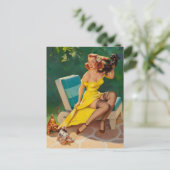 Freundschaften mit Puppy PinUp Postkarte (Stehend Vorderseite)