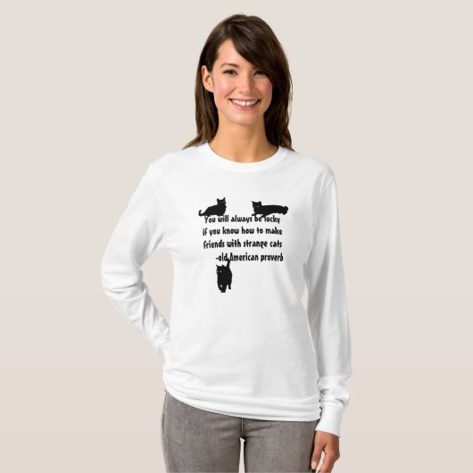 Freundschaften mit Stange Katzen schließen - ameri T-Shirt (Vorne ganz)