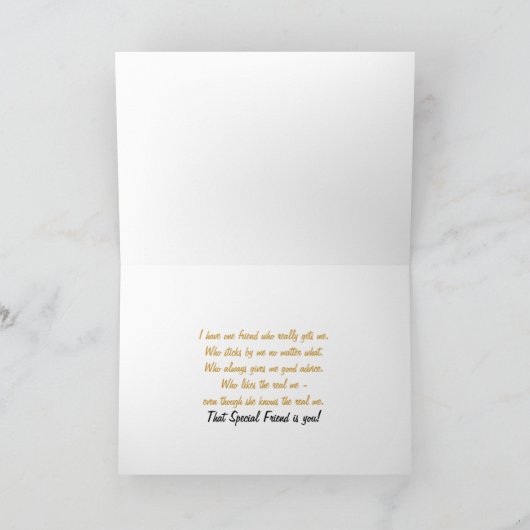 Freundschaften sind besondere Feierlichkeiten Karte (Innenseite)