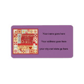 Freundschaften sind wie Quilts anpassbare Etikette Adressaufkleber (Vorne)