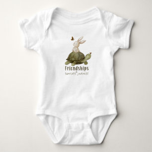 Freundschaften & Süße Reise - Schildkröte & Hare Baby Strampler