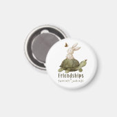 Freundschaften & Süße Reise - Schildkröte & Hare Magnet (Vorderseite/Rückseite)