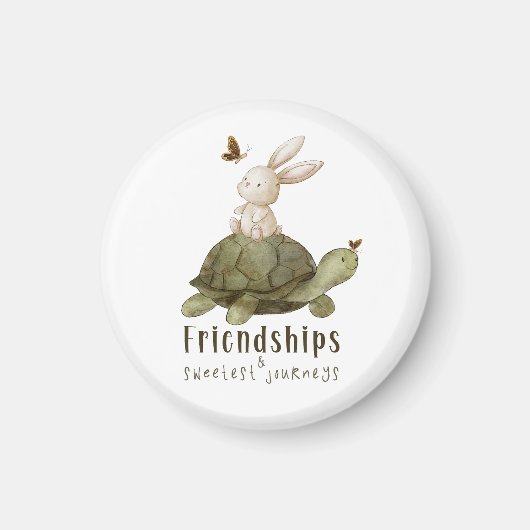Freundschaften & Süße Reise - Schildkröte & Hare Magnet (Vorne)